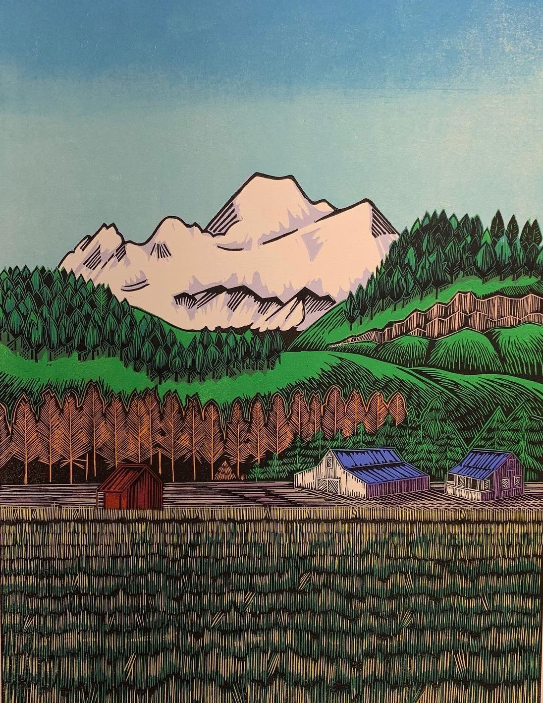 mount-baker-between-the-foothills-print-by-gene-jaress-conrad-press-printmaker-artist